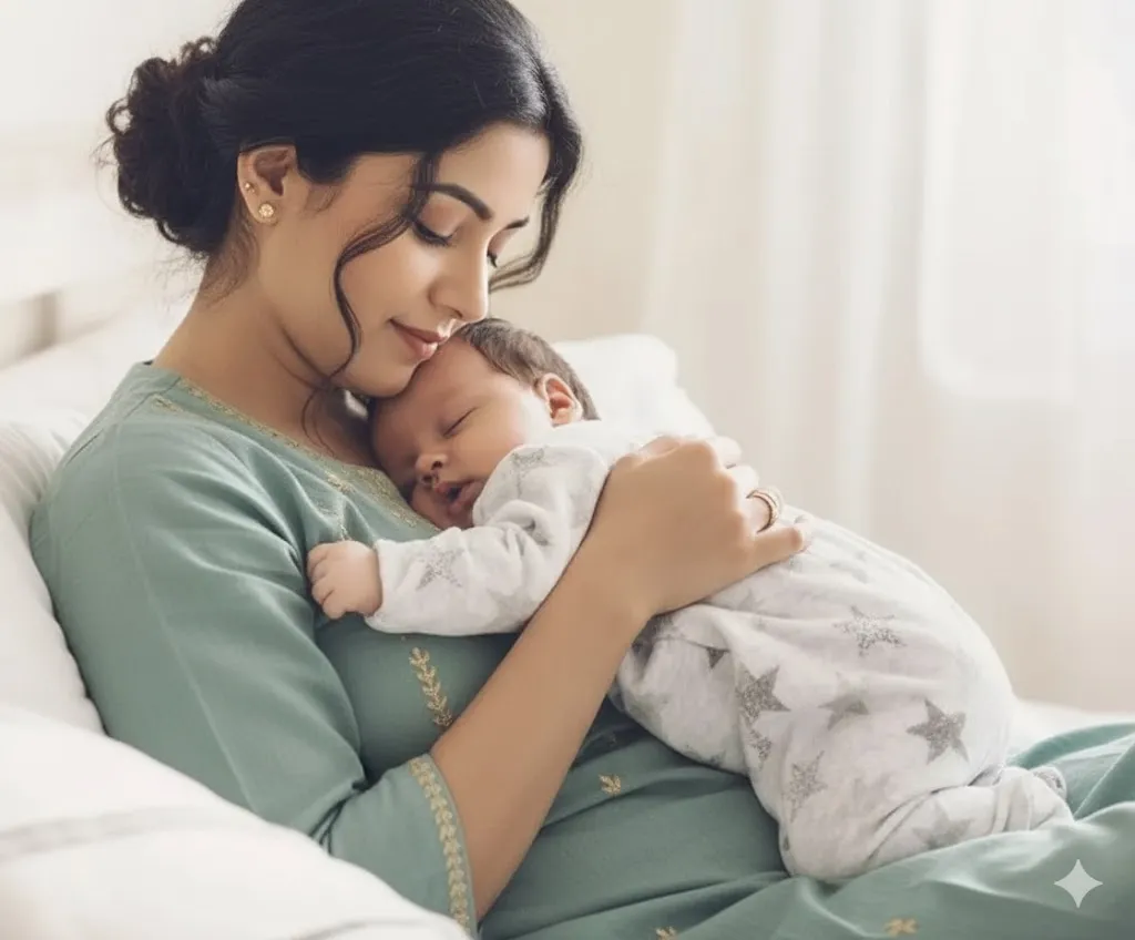 In hospital after birth